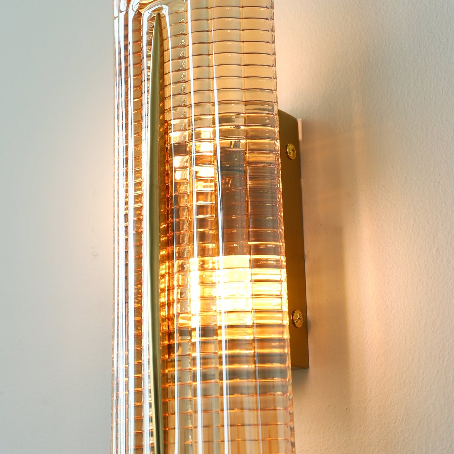 Camille Glacium Wandleuchte Metall und Glas LED-Beleuchtung