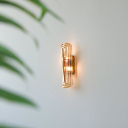 Camille Glacium Wandleuchte Metall und Glas LED-Beleuchtung
