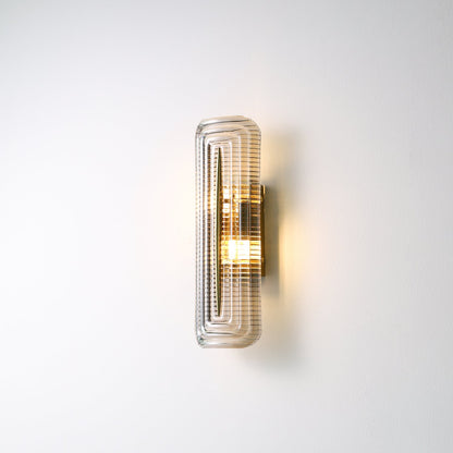 Camille Glacium Wandleuchte Metall und Glas LED-Beleuchtung