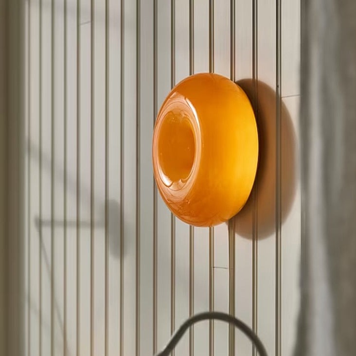 Sophie Glass Donut Wandleuchte Buntglas LED Wandlampe
