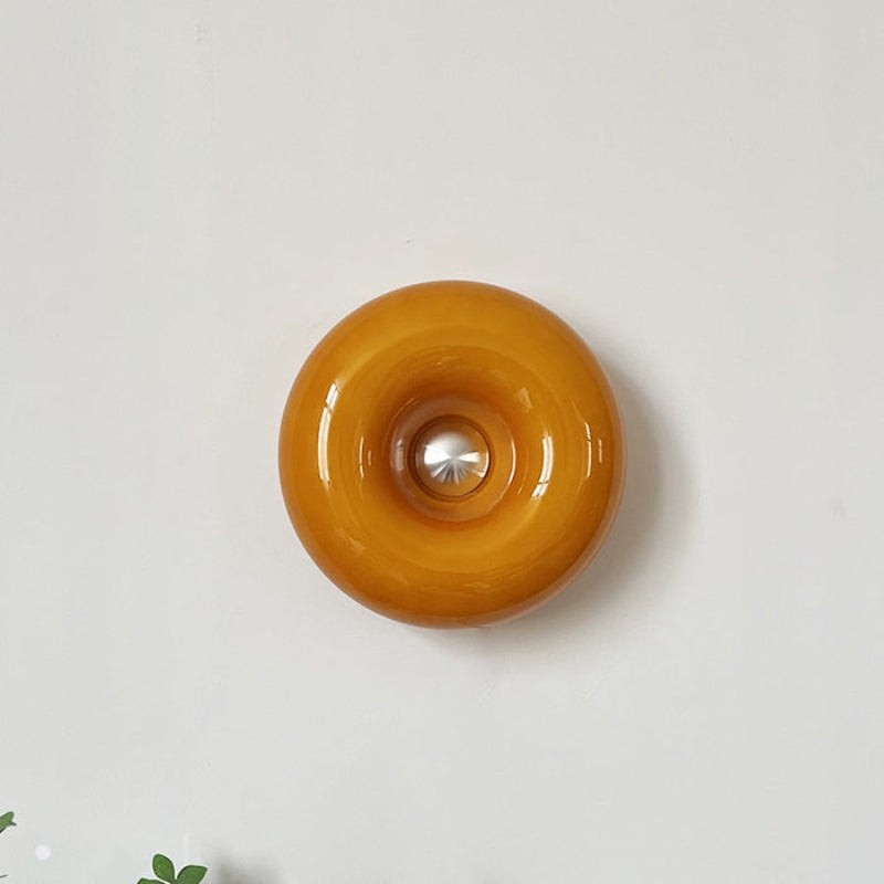 Sophie Glass Donut Wandleuchte Buntglas LED Wandlampe