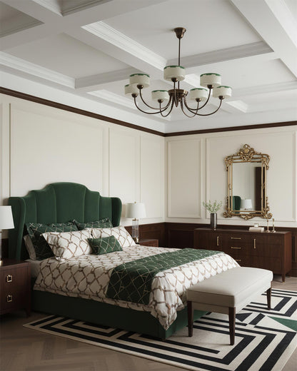 Sophie Green Glas Moderne Gewölbte Kronleuchter