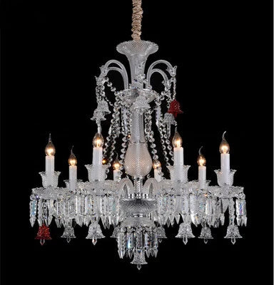 Black Candle Crystal Chandelier for Living Room and Restaurant