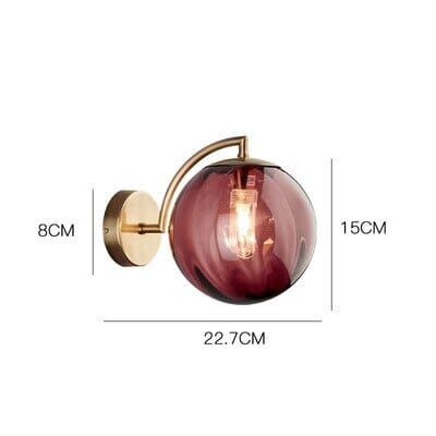 Céleste Glass Wall Lamp with Elegant Round Design