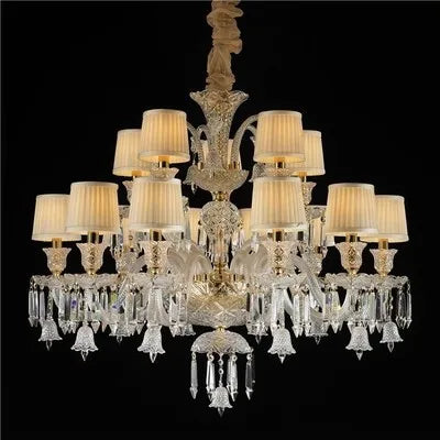 Minimalist Crystal Candle Chandelier for Living Room and Bedroom