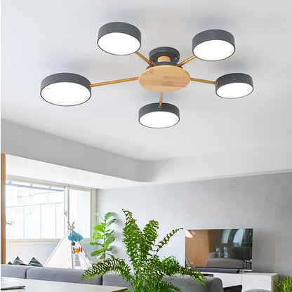 Manon Nordic Macaron Multi-Arm Ceiling Light