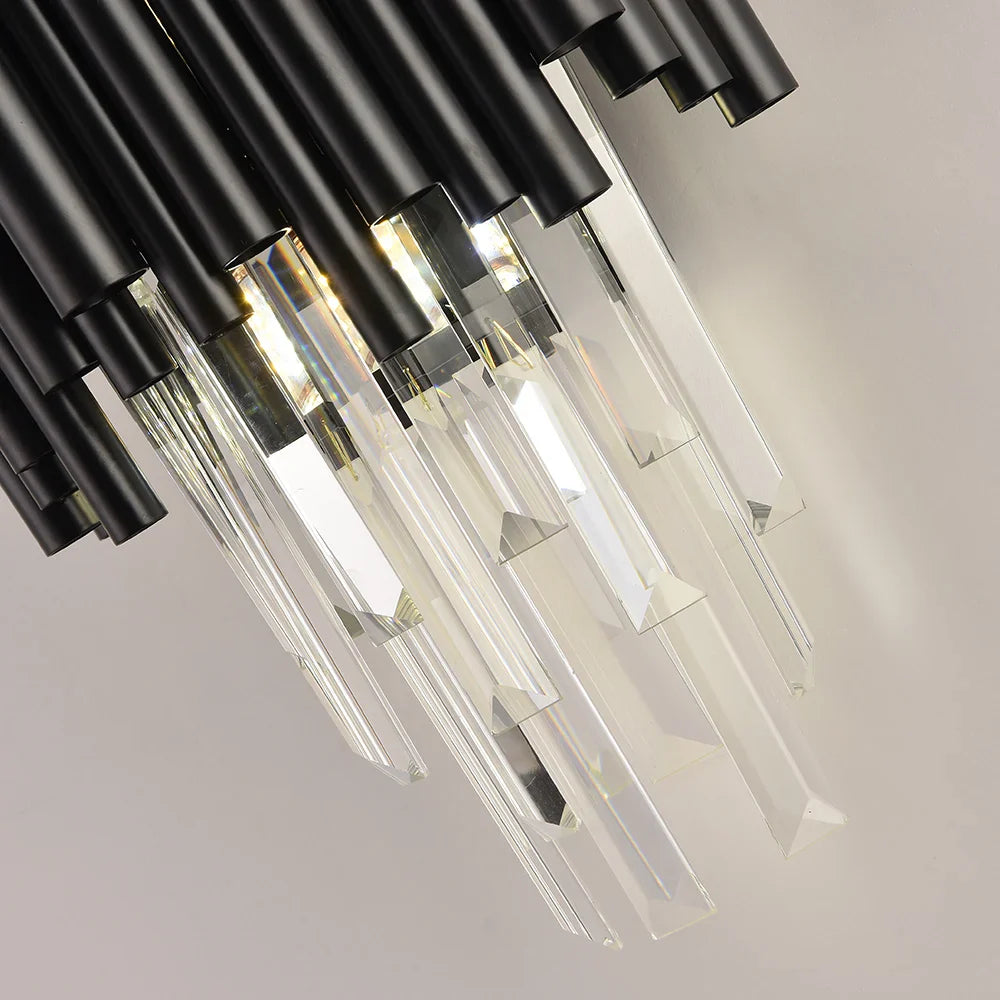 Sophie Crystal Schwarze Wandleuchte mit modernem, elegantem Finish