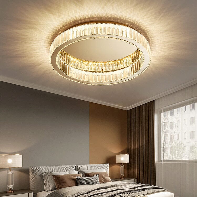 Brigitte Ring Crystal Flush Mount Bedroom Chandelier