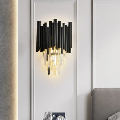 Sophie Crystal Schwarze Wandleuchte mit modernem, elegantem Finish