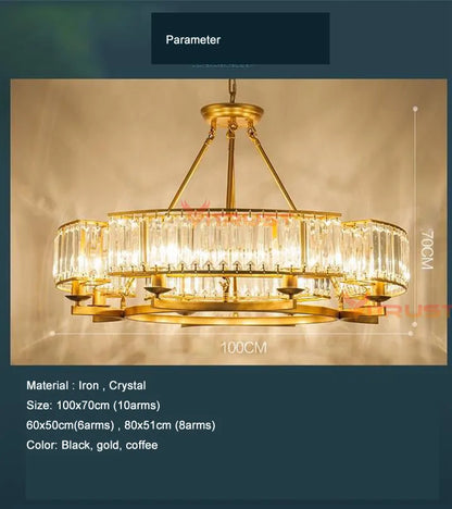 Madeleine Vintage Crystal Loft Chandelier