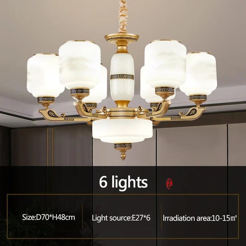 Modern Brushed Glass Chandelier for Living Room and Dining Area