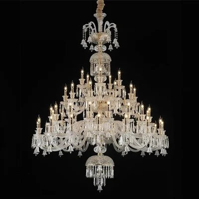Minimalist Crystal Candle Chandelier for Living Room and Bedroom