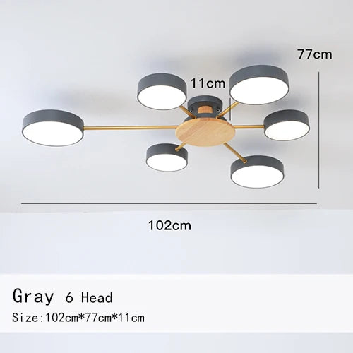 Manon Nordic Macaron Multi-Arm Ceiling Light
