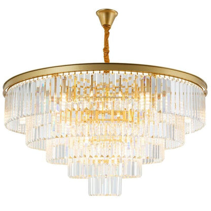 Gabrielle Modern Round Golden Crystal Chandelier