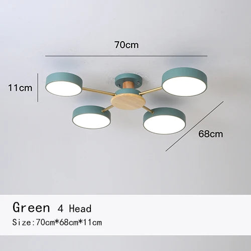 Manon Nordic Macaron Multi-Arm Ceiling Light