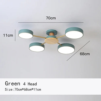 Manon Nordic Macaron Multi-Arm Ceiling Light