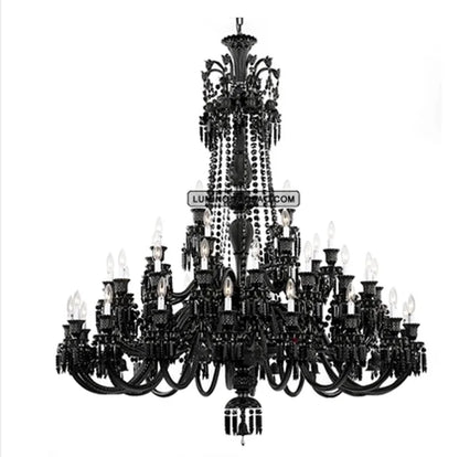 Black Candle Crystal Chandelier for Living Room and Restaurant