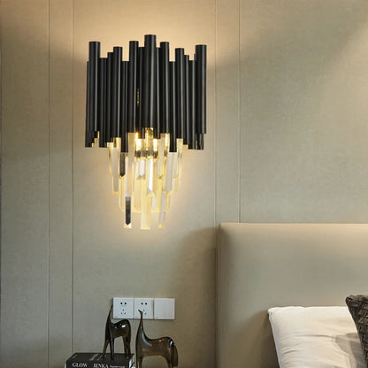 Sophie Crystal Schwarze Wandleuchte mit modernem, elegantem Finish