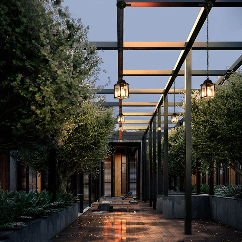 Élise wasserdichter Pendelleuchter für den Außenbereich Gartenpavillon