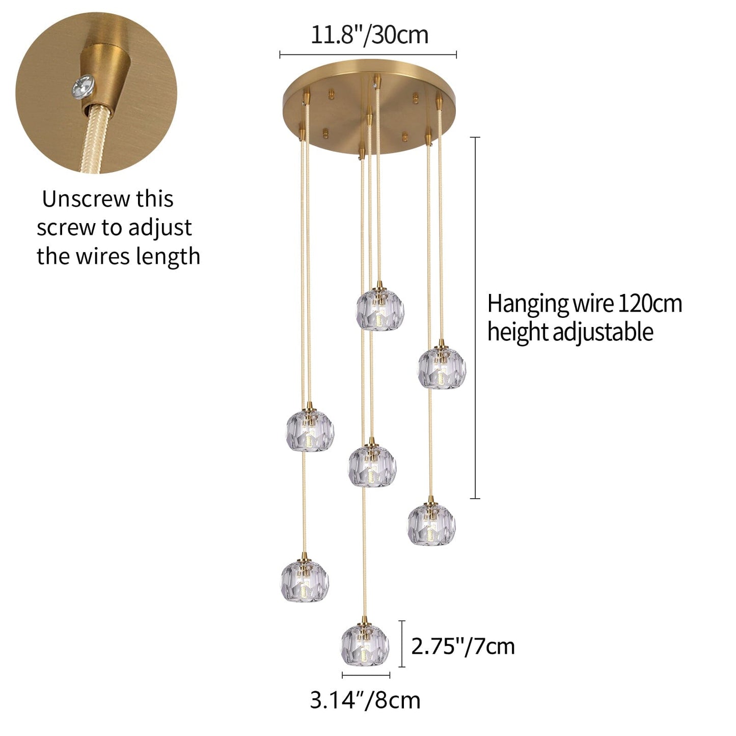 Clara Crystal Charm Pendant Light
