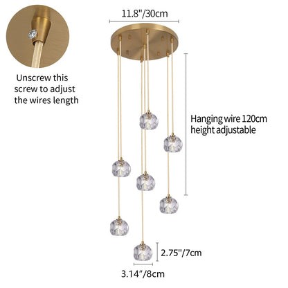 Clara Crystal Charm Pendant Light