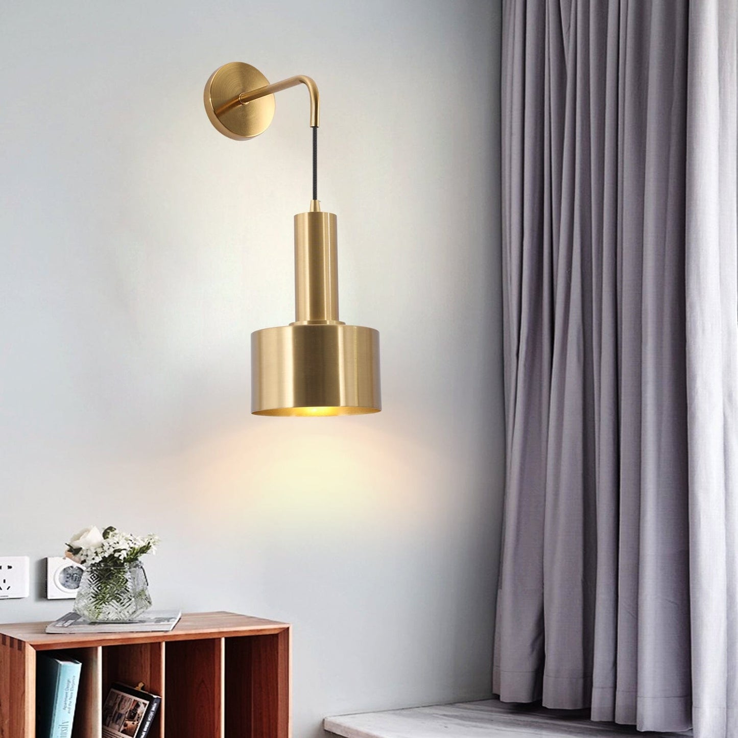 Camille Gold Adjustable Wall Lamp with Modern Finish