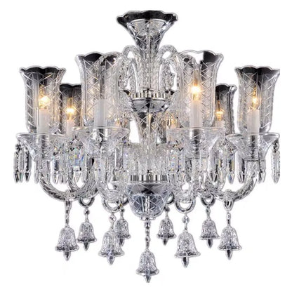Minimalist Crystal Candle Chandelier for Living Room and Bedroom