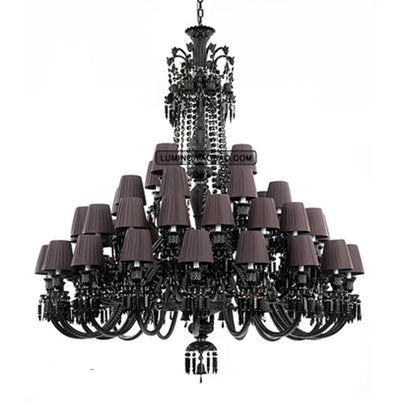 Black Candle Crystal Chandelier for Living Room and Restaurant