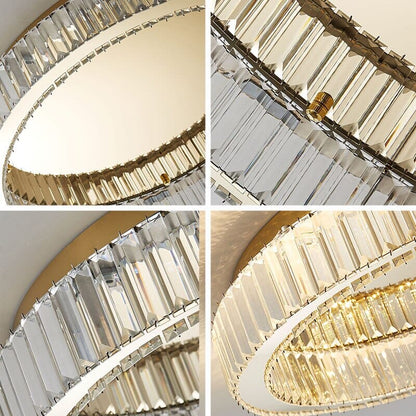 Brigitte Ring Crystal Flush Mount Bedroom Chandelier
