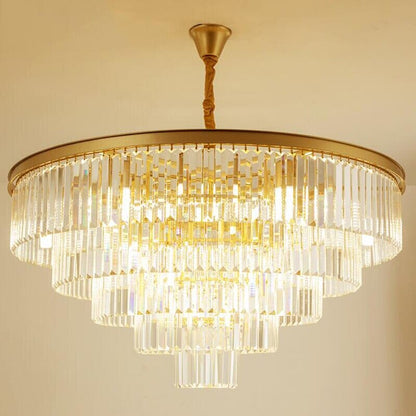 Gabrielle Modern Round Golden Crystal Chandelier