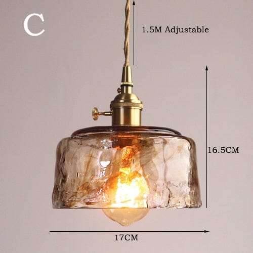 Elena Modern Geometric Glass Pendant