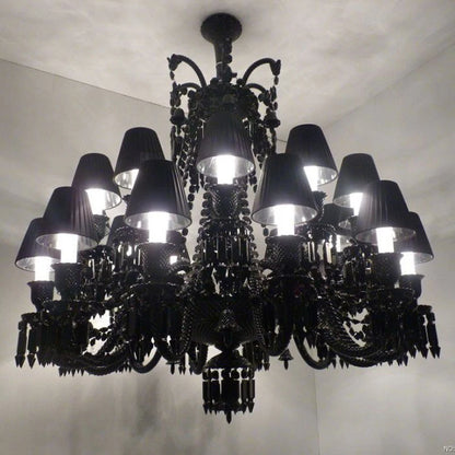 Black Candle Crystal Chandelier for Living Room and Restaurant