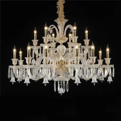Minimalist Crystal Candle Chandelier for Living Room and Bedroom