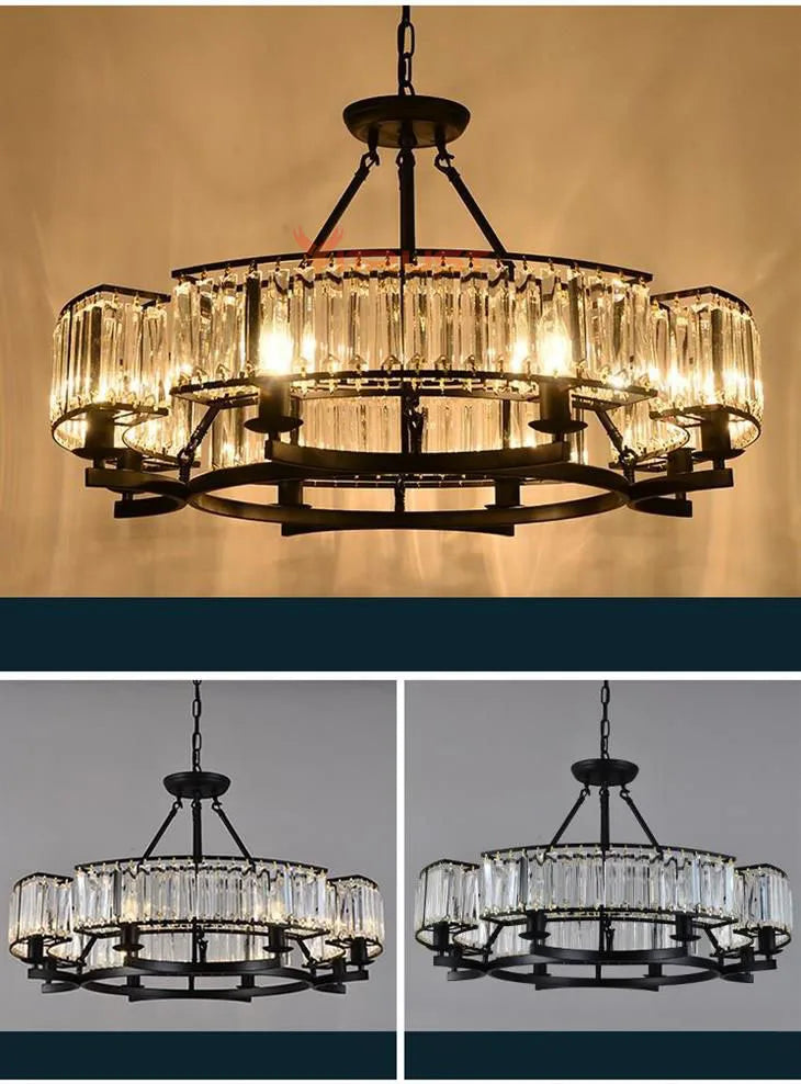 Madeleine Vintage Crystal Loft Chandelier