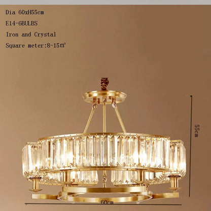 Madeleine Vintage Crystal Loft Chandelier