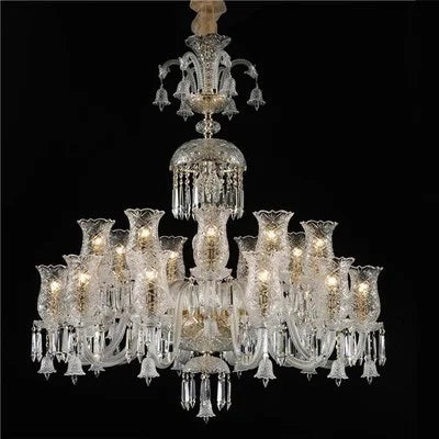 Minimalist Crystal Candle Chandelier for Living Room and Bedroom