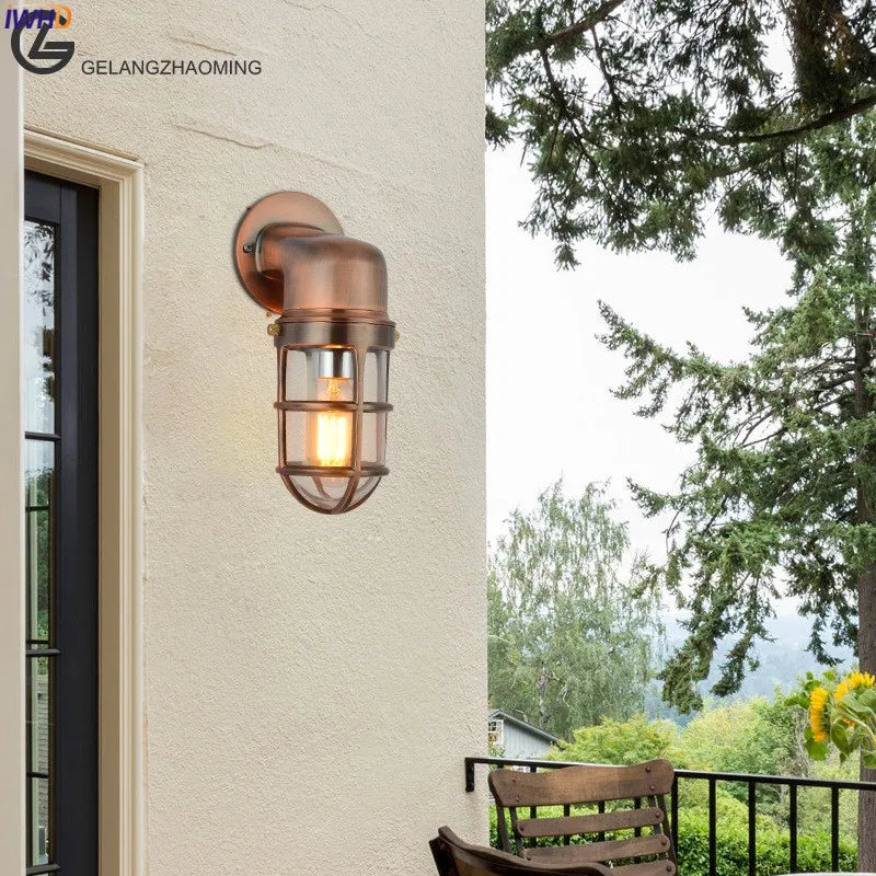 Aurélie Outdoor Aluminium Wandleuchte Wasserdichte Glaslampe