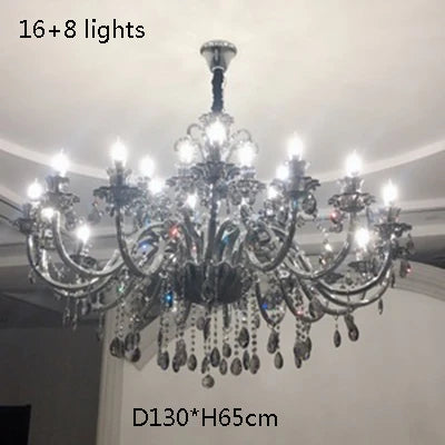 Modern Candle Crystal Chandelier Light for Living Room and Bedroom