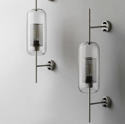 Camille Honeycomb Glass & Metal Sconce Light