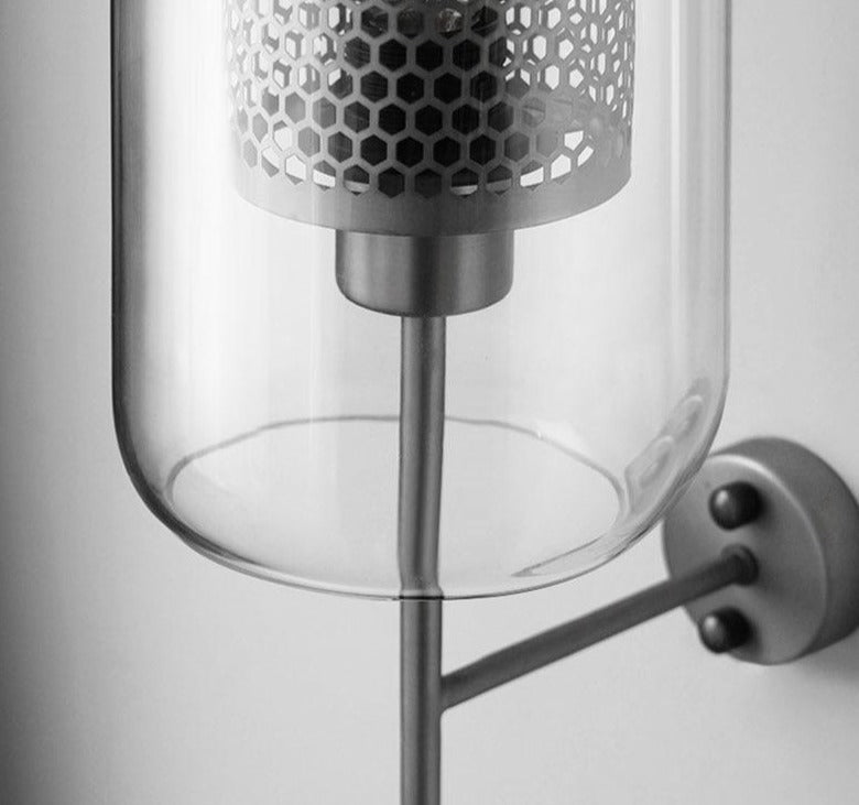 Camille Honeycomb Glass & Metal Sconce Light