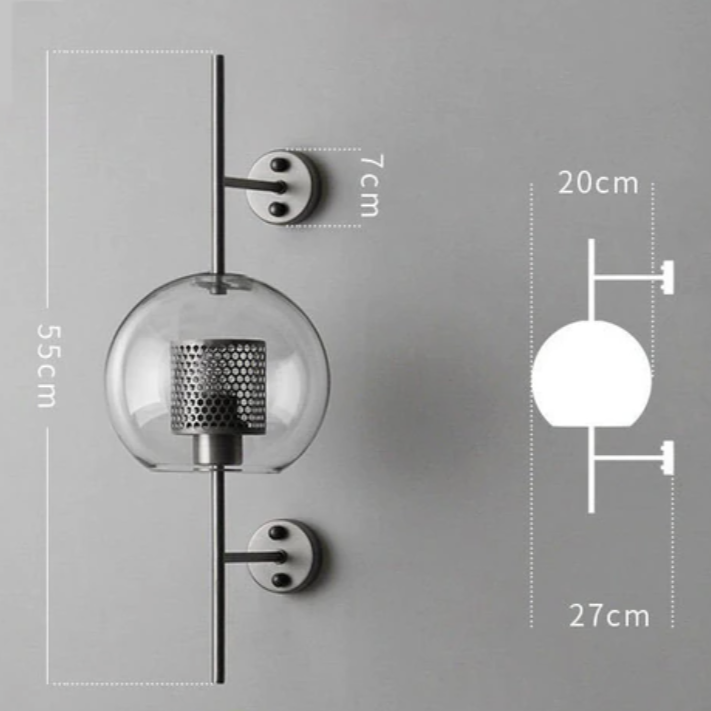Camille Honeycomb Glass & Metal Sconce Light