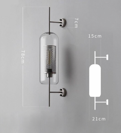 Camille Honeycomb Glass & Metal Sconce Light