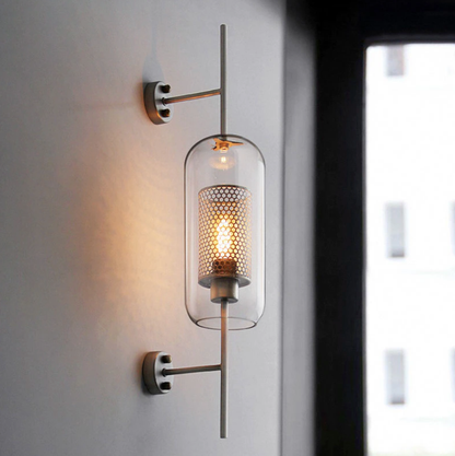 Camille Honeycomb Glass & Metal Sconce Light