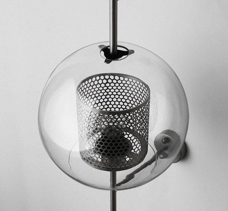 Camille Honeycomb Glass & Metal Sconce Light