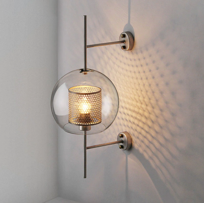 Camille Honeycomb Glass & Metal Sconce Light