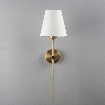 Lucienne Fabric Shade Wall Lamp with Modern Linear Design
