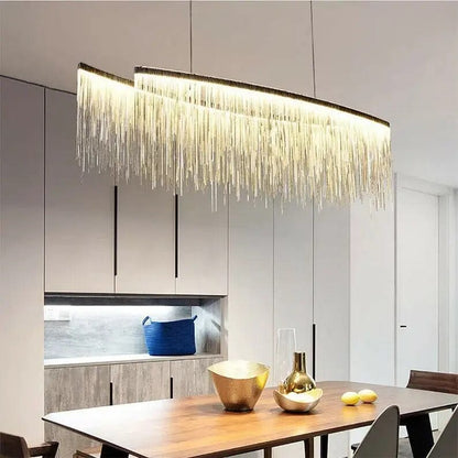 Helene Nordic Long Tassel Chain Chandelier