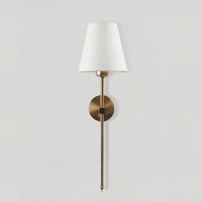 Lucienne Fabric Shade Wall Lamp with Modern Linear Design