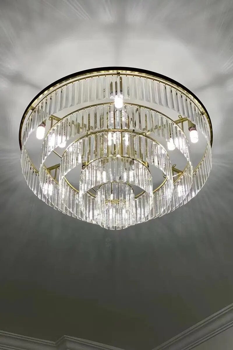 Gabrielle Modern Round Golden Crystal Chandelier