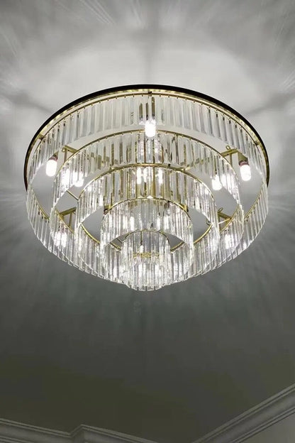 Gabrielle Modern Round Golden Crystal Chandelier